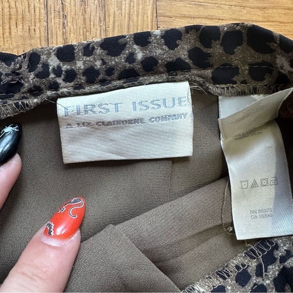 Vintage First Issue Animal Print Cheetah Midi Pencil Skirt - Picture 3 of 6